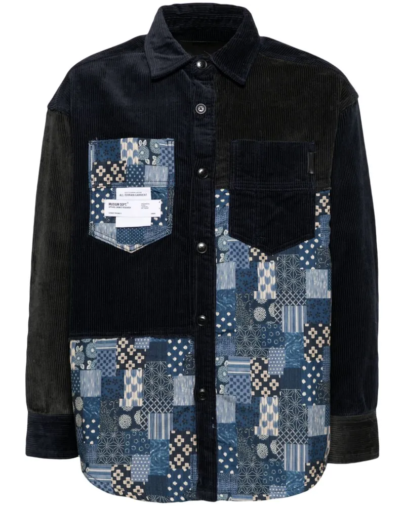 Musium Div. Hemd aus Cord - Blau Blau