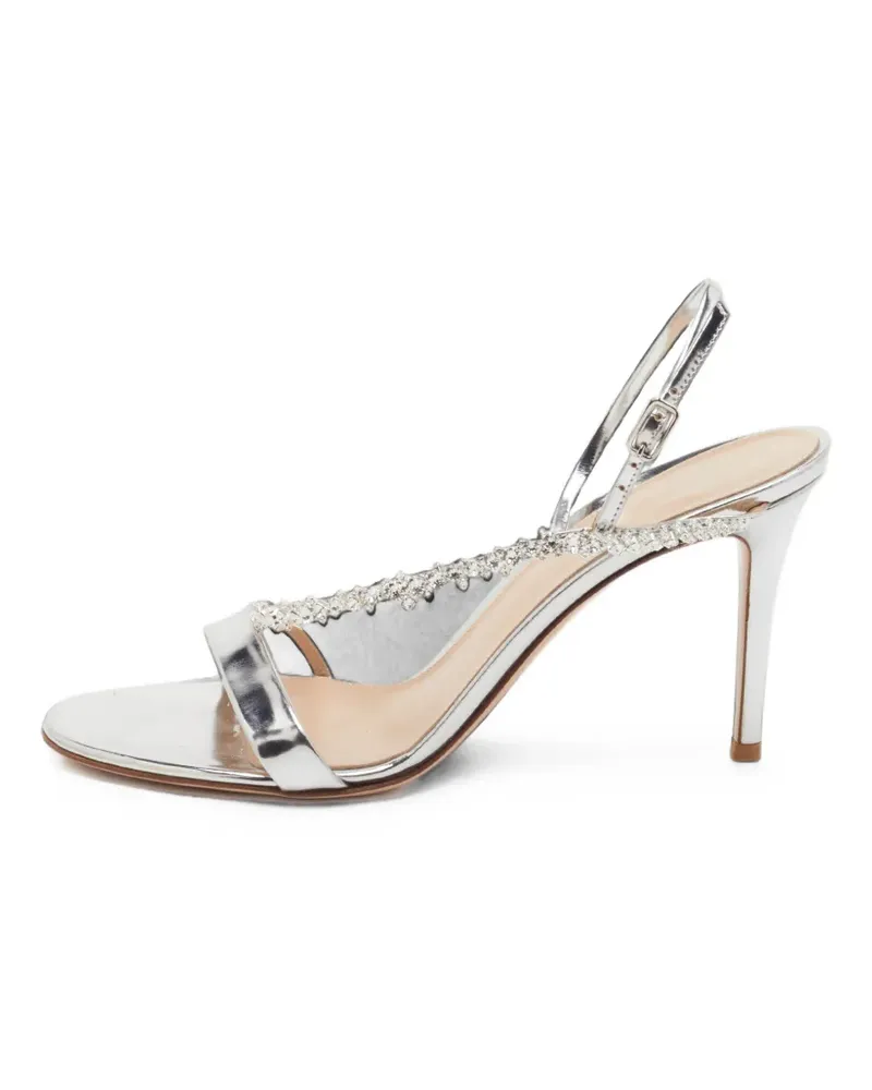Gianvito Rossi Manhattan crystal-embellished sandals - Silber Silber