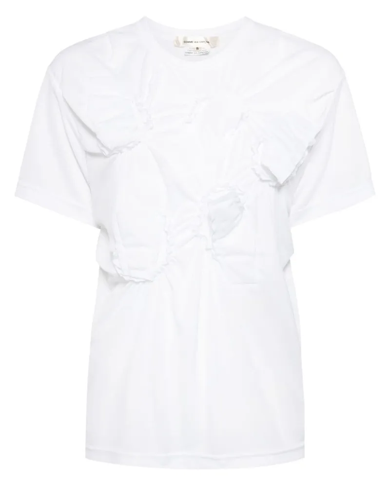 Comme des Garçons T-Shirt mit Rüschen Weiß