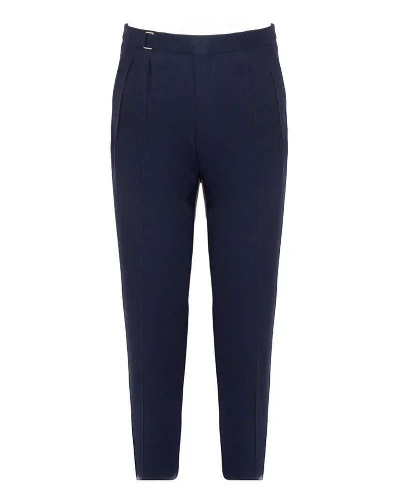 Canali Bundfaltenhose mit verdecktem Verschluss - Blau Blau