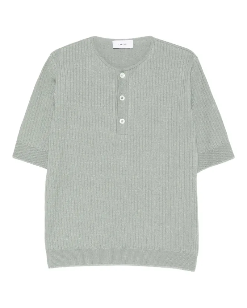 LARDINI Pullover mit Viertelknöpfen - Grün Grün