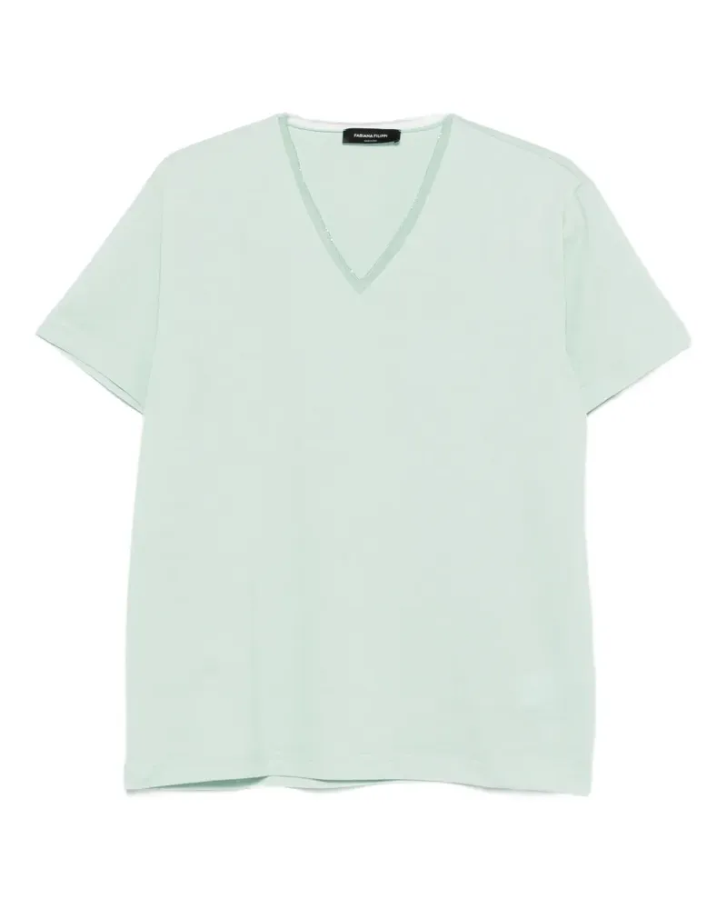 Fabiana Filippi T-Shirt mit V-Ausschnitt - Grün Grün