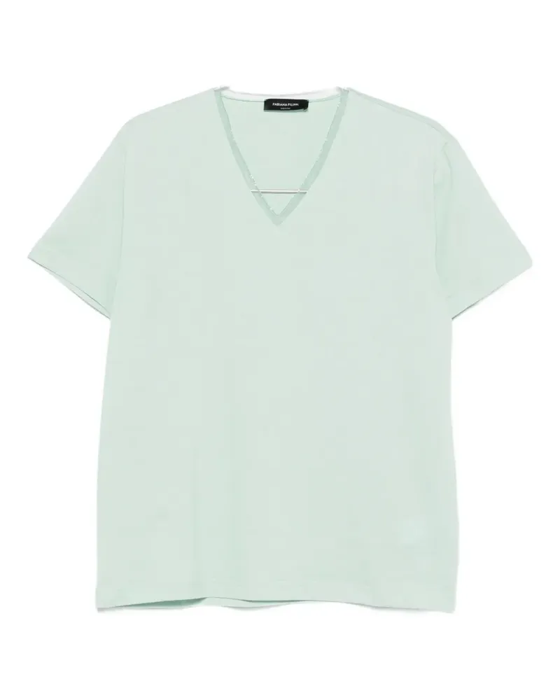 Fabiana Filippi T-Shirt mit V-Ausschnitt - Grün Grün