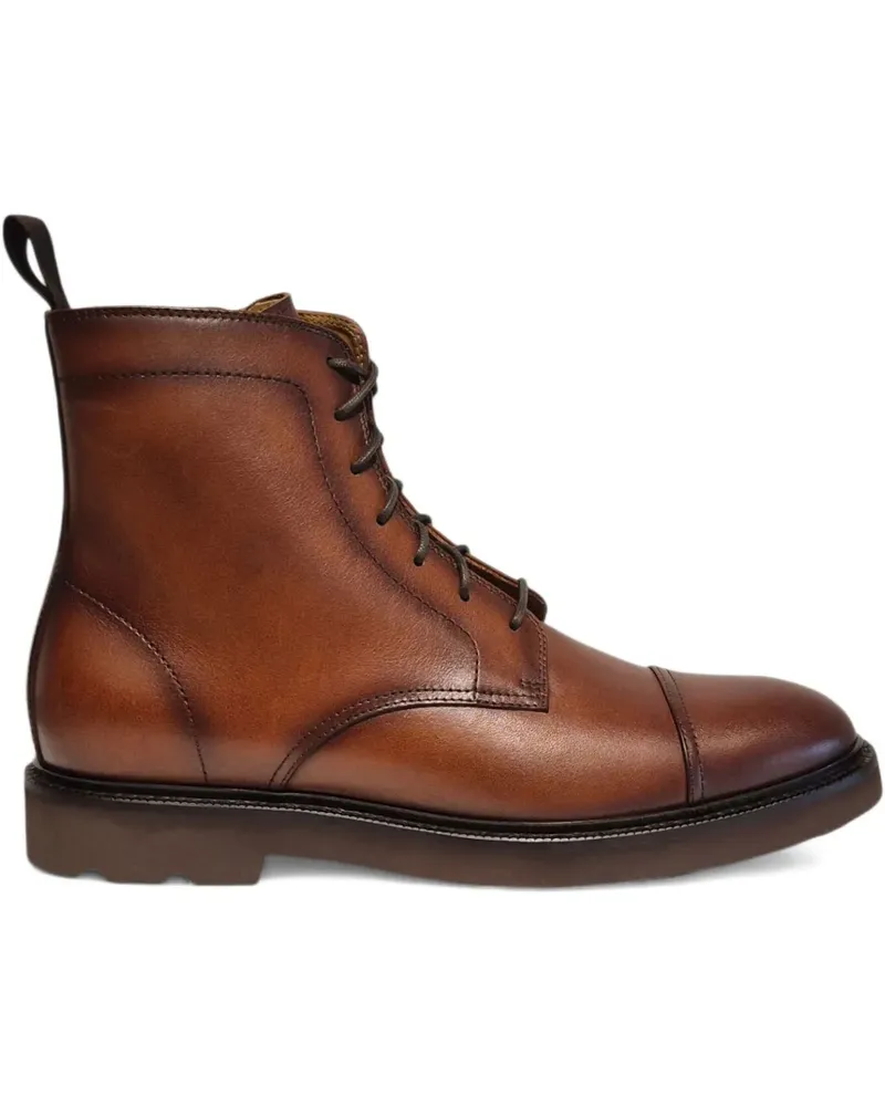 Henderson Schnürstiefel aus Leder - Braun Braun