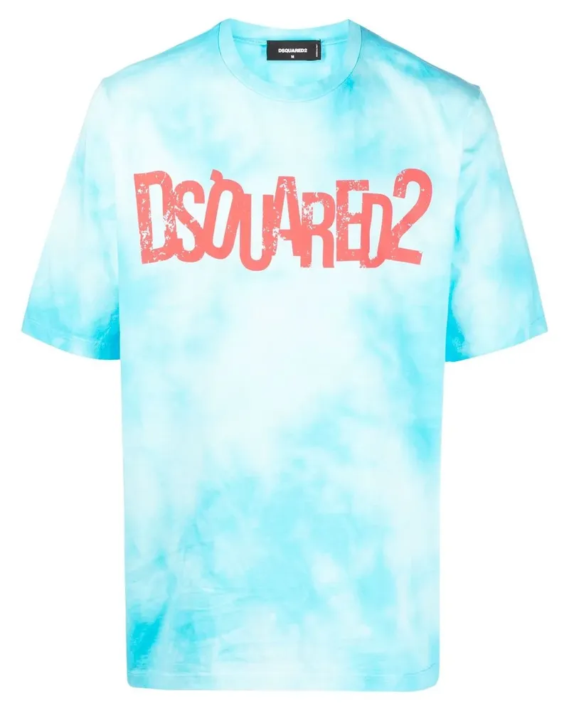 Dsquared2 T-Shirt mit Batikmuster - Blau Blau