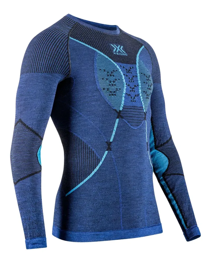 X-Bionic T-Shirt mit Logo-Stickerei - Blau Blau