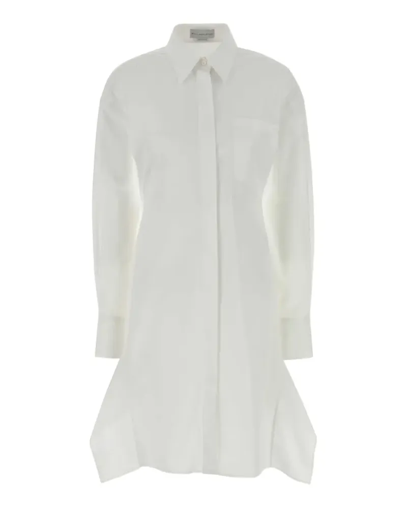 Stella McCartney Mittellanges Hemdkleid - Weiß Weiß