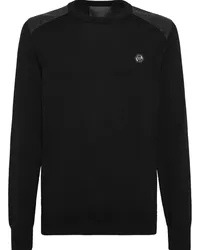 Philipp Plein Pullover aus Merinowolle Schwarz