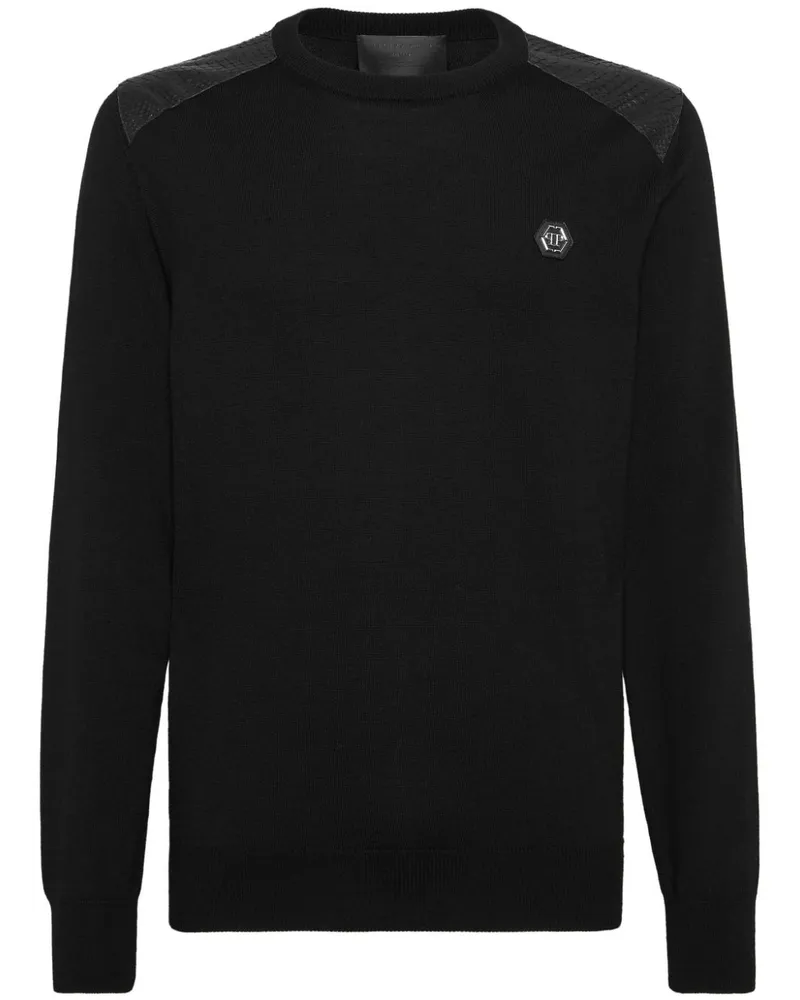 Philipp Plein Pullover aus Merinowolle - Schwarz Schwarz