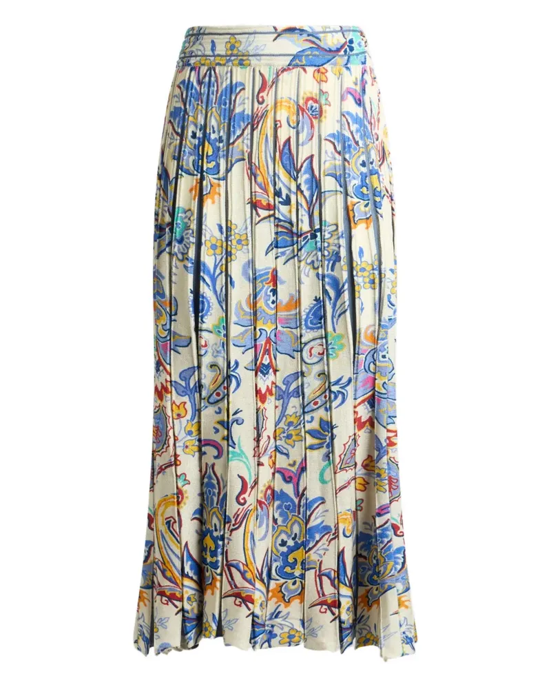 Etro Midirock mit Print - Nude Nude