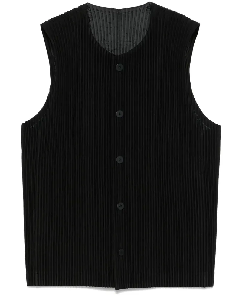 Issey Miyake Tailored Pleats 1 Weste - Schwarz Schwarz