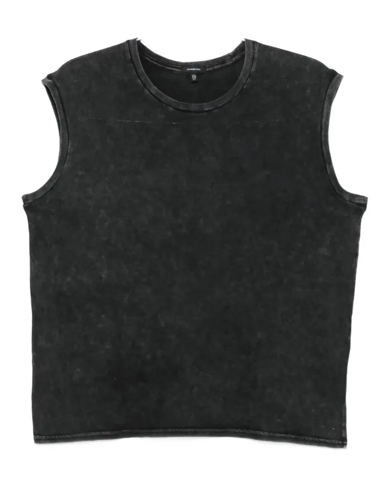 R13 acid-wash sleeveless tank top - Grau Grau