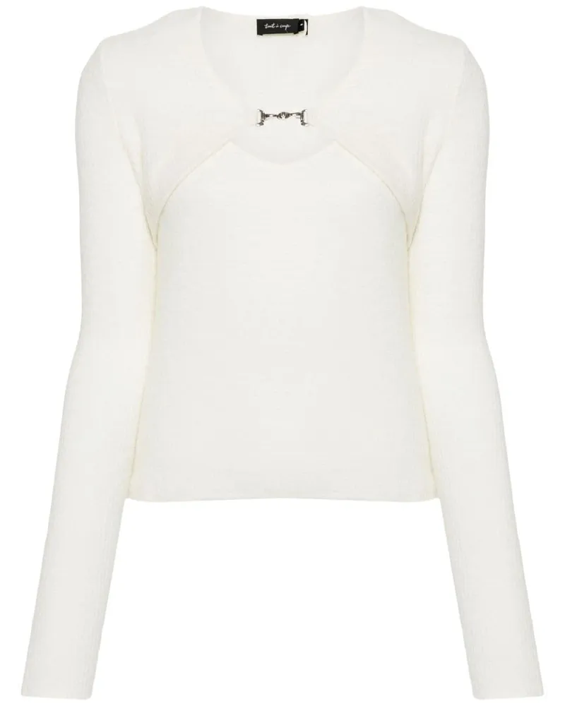 Tout a Coup Pullover im Layering-Look - Weiß Weiß
