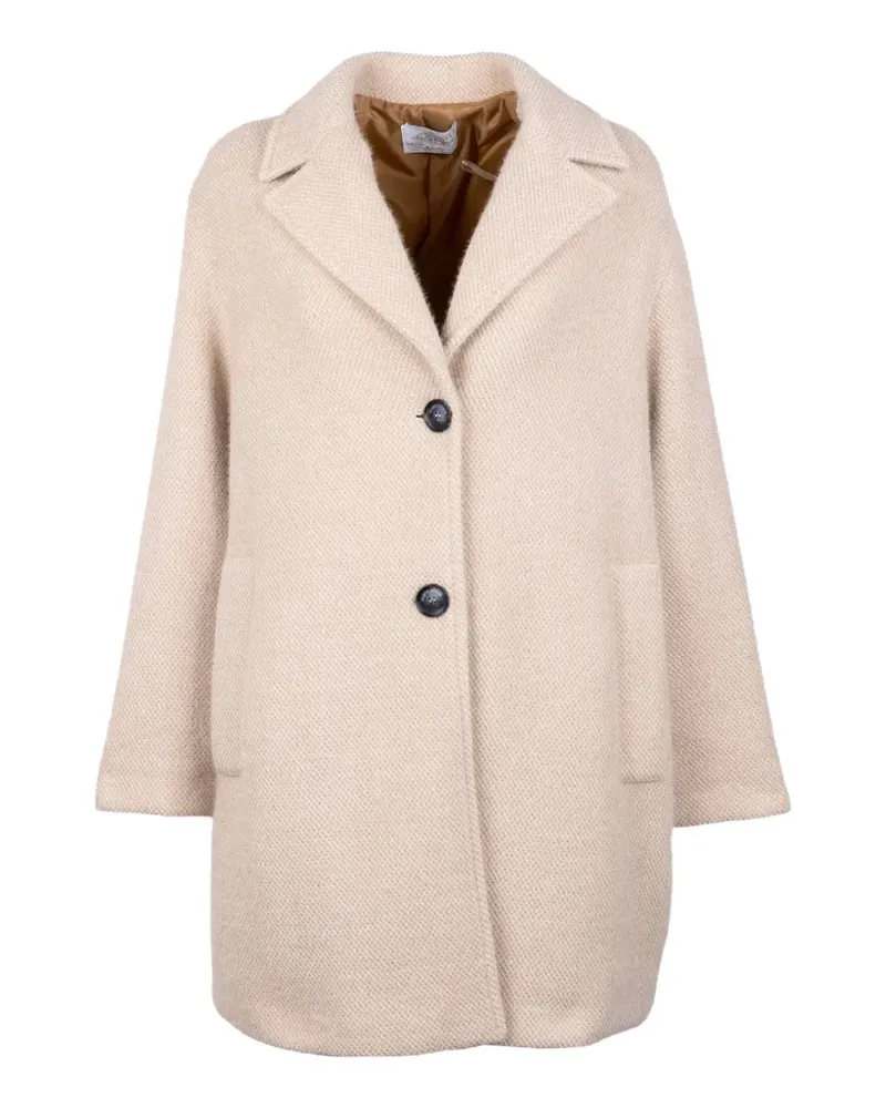 Vicario Cinque notched-lapel button-up coat - Nude Nude