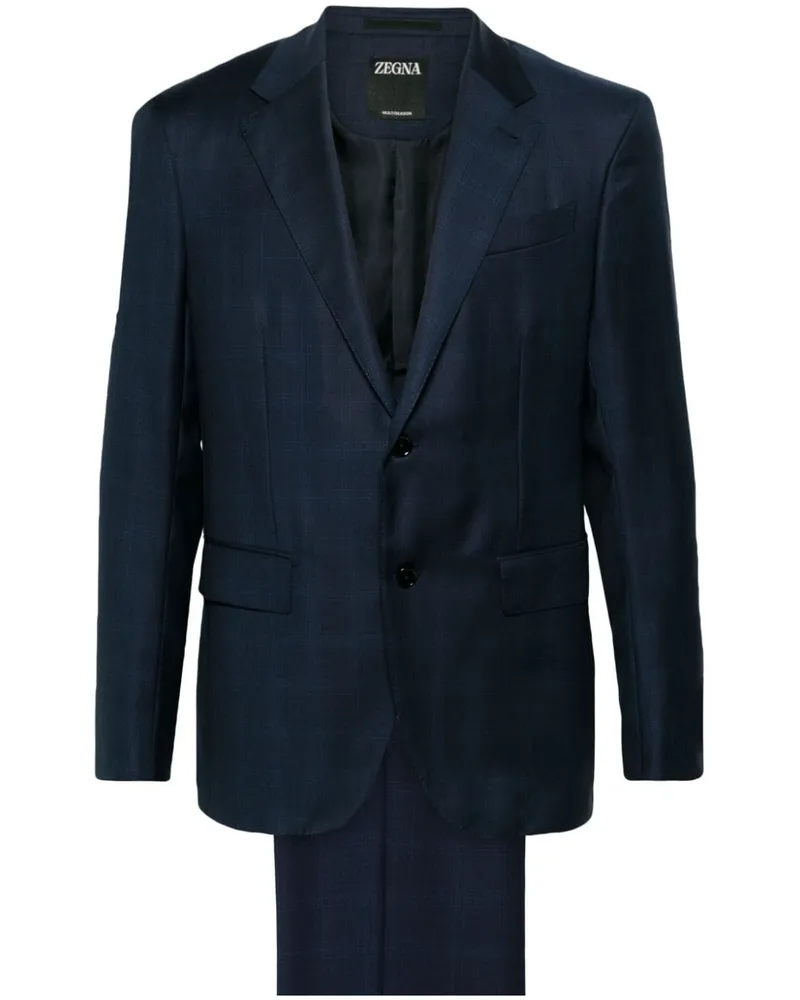 Ermenegildo Zegna Karierter Anzug - Blau Blau