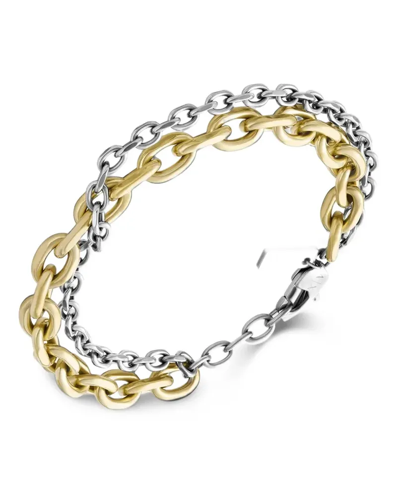 Armani Exchange Zweifarbiges Kettenarmband im Layering-Look - Gold Gold