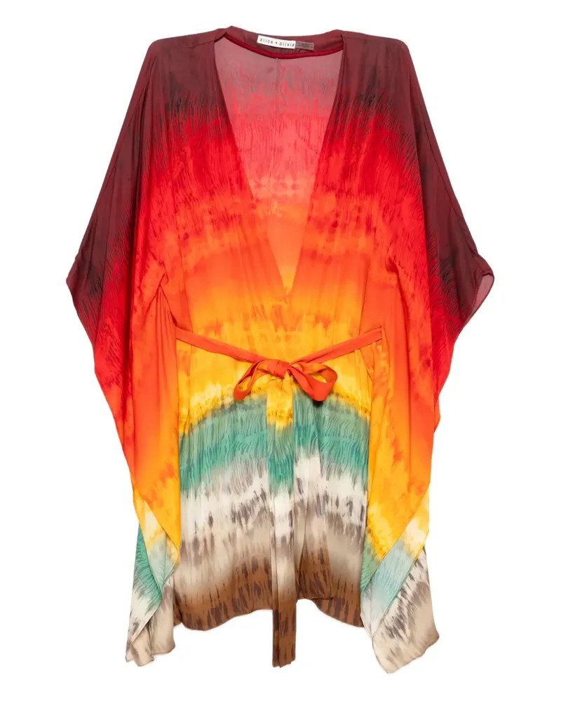 Alice + Olivia Marva Mini-Kaftan mit Gürtel - Rot Rot