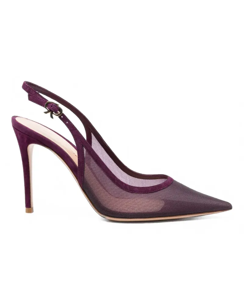Gianvito Rossi Mesh-Slingback-Pumps mit Absatz - Violett Violett
