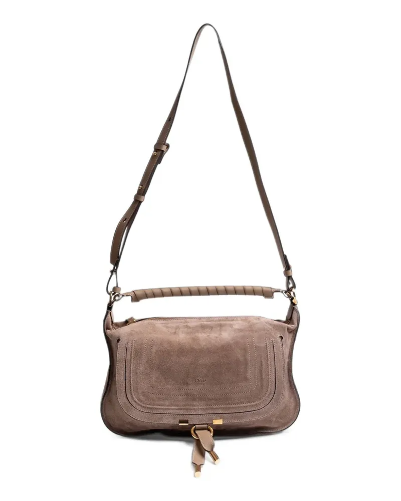 Chloé Kleine Marcie Schultertasche mit Reißverschluss - Nude Nude