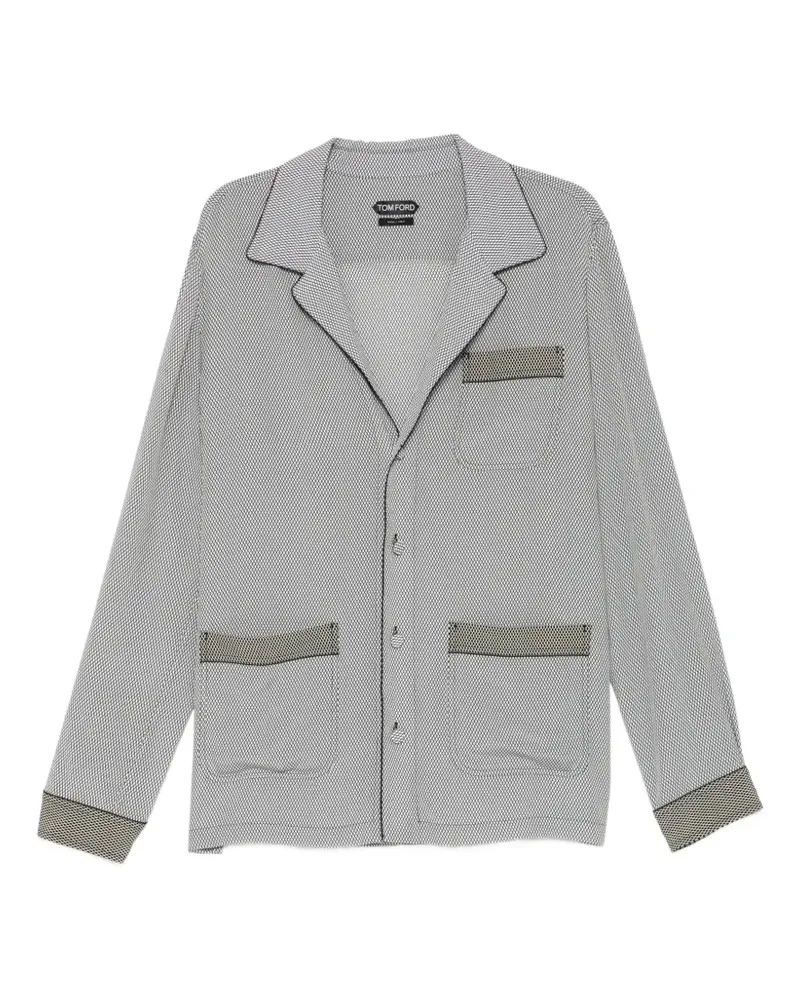 Tom Ford printed Crepe De Chine pyjama shirt - Nude Nude