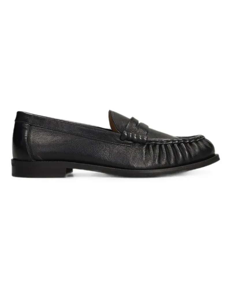 Julie Dee ruched penny loafers - Schwarz Schwarz