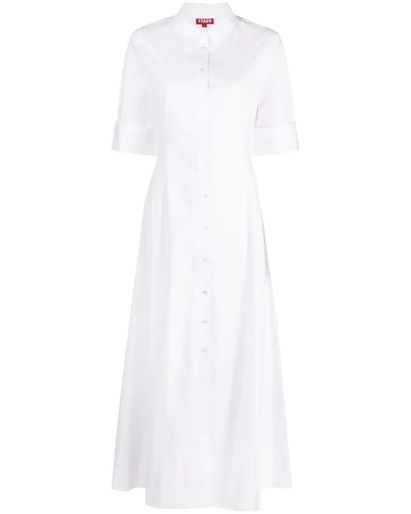 STAUD Joan Hemdkleid - Weiß Weiß