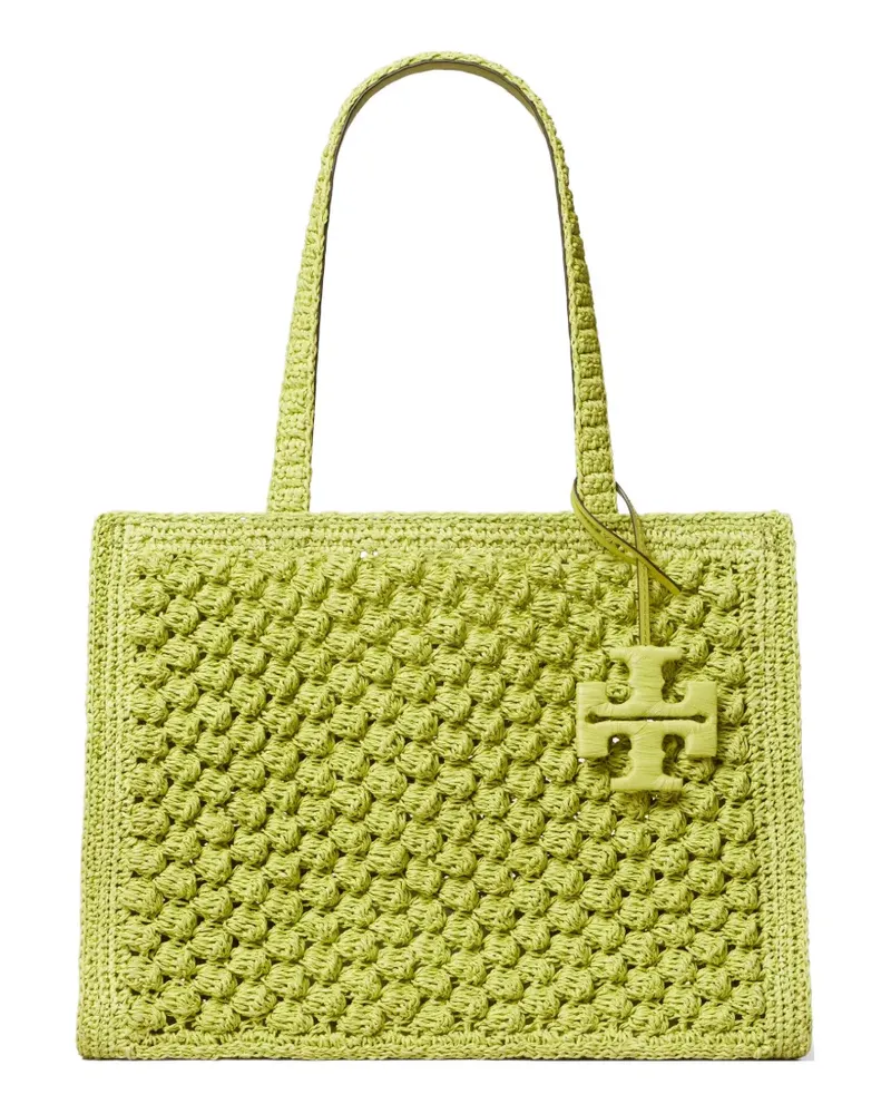 Tory Burch small Ella hand-crocheted popcorn tote - Grün Grün