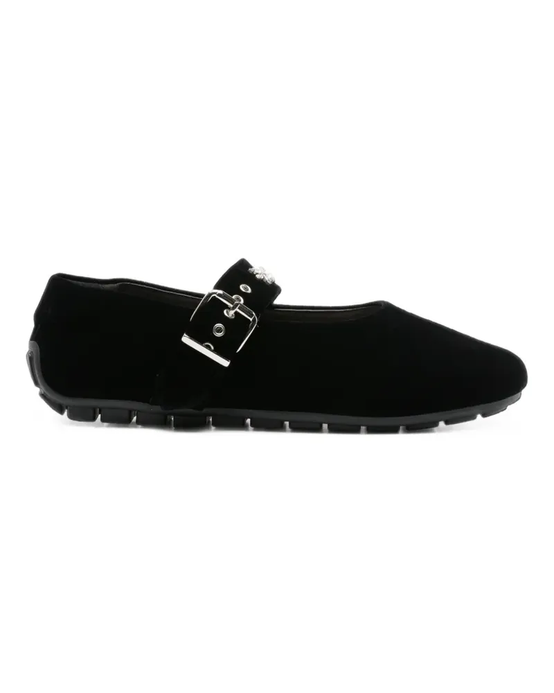 Simone Rocha Ballerinas mit verziertem Riemen - Schwarz Schwarz