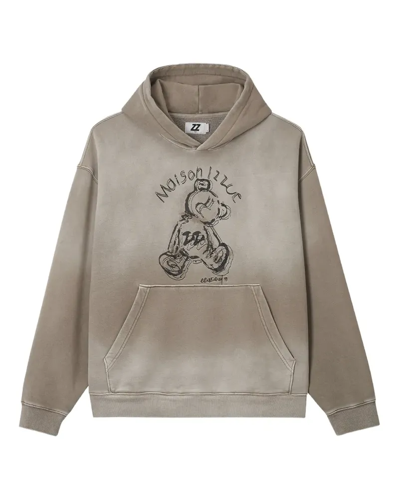 Izzue Ausgeblichener Hoodie - Braun Braun