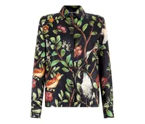 Shrub Hemd mit Blumen-Print - Schwarz