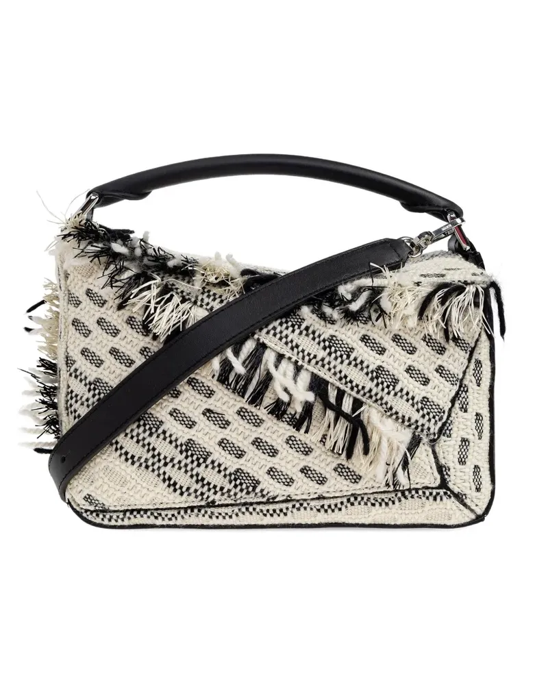 Loewe x Albers Puzzle Tote Bag mit Fransen - Nude Nude