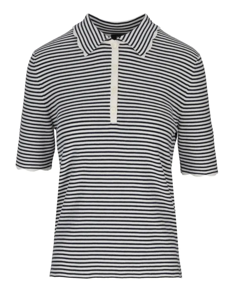 Paul Smith knitted striped polo shirt - Weiß Weiß