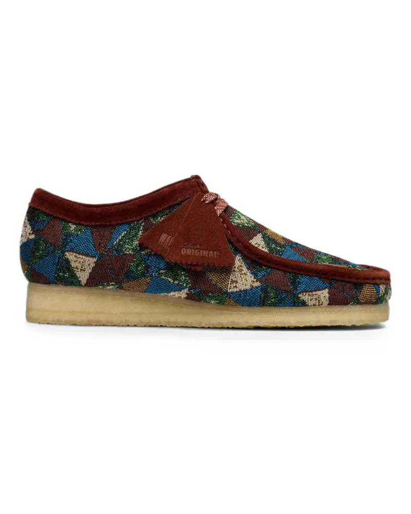 Clarks Wallabee geometric-patterned desert boots - Braun Braun