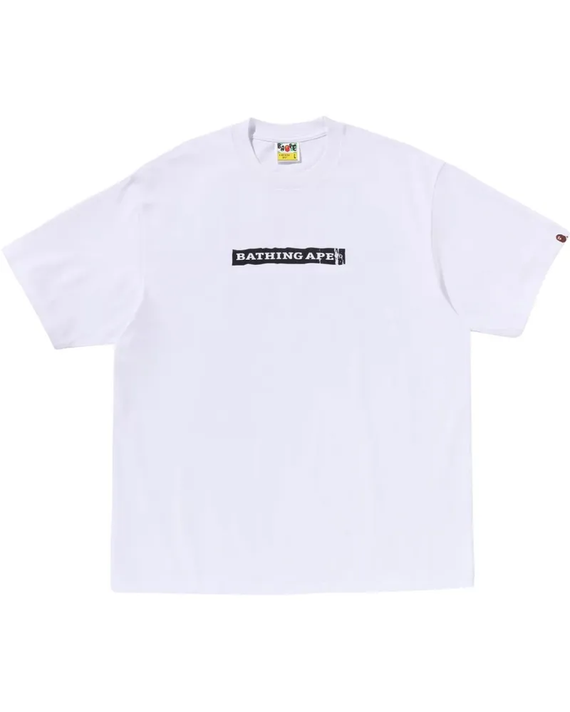 BAPE T-Shirt mit Logo-Print - Weiß Weiß