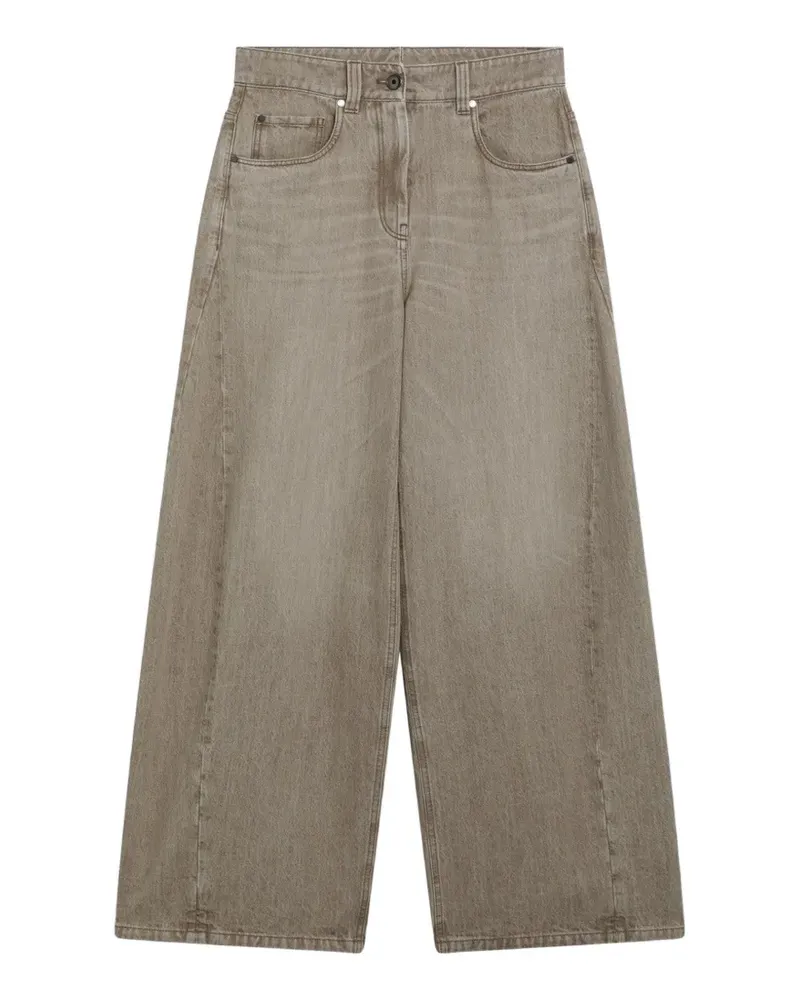 Brunello Cucinelli wide-leg jeans - Nude Nude
