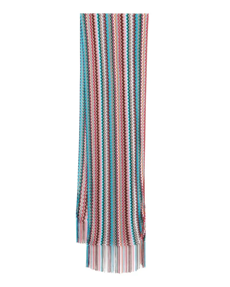 Missoni Schal mit Zickzackmuster - Blau Blau
