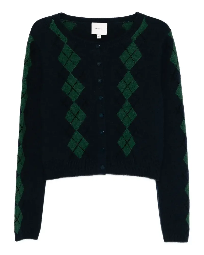 Reformation Clara Cardigan - Blau Blau