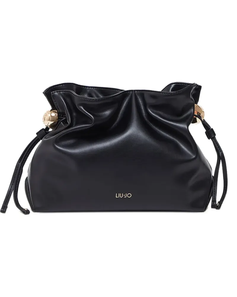 Liu Jo Mittelgroße Schultertasche mit Logo-Detail - Schwarz Schwarz