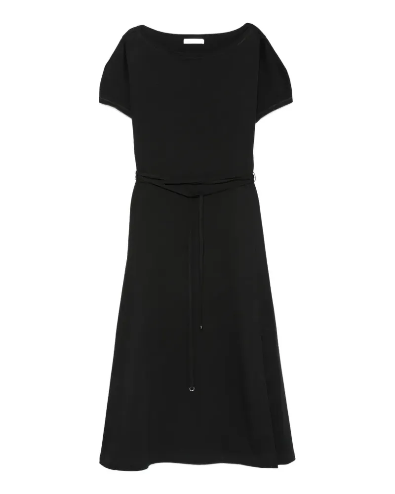 Christophe Lemaire Midikleid mit U-Boot-Ausschnitt - Schwarz Schwarz