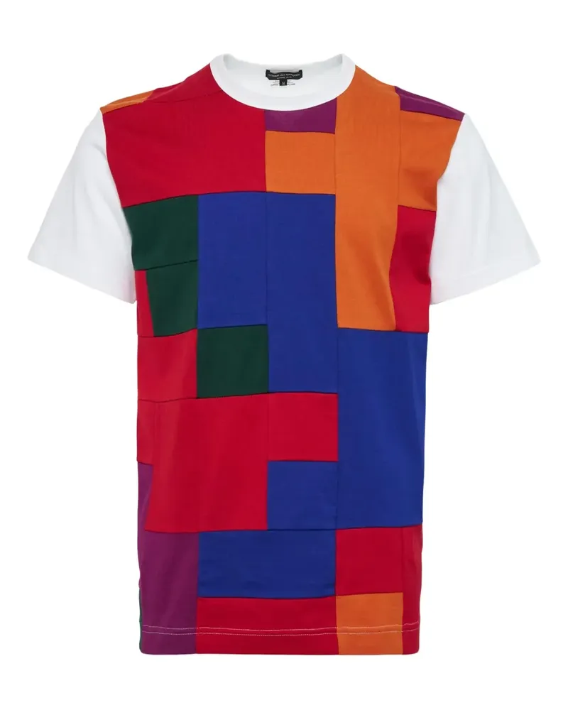Comme des Garçons T-Shirt im Patchwork-Look - Rot Rot