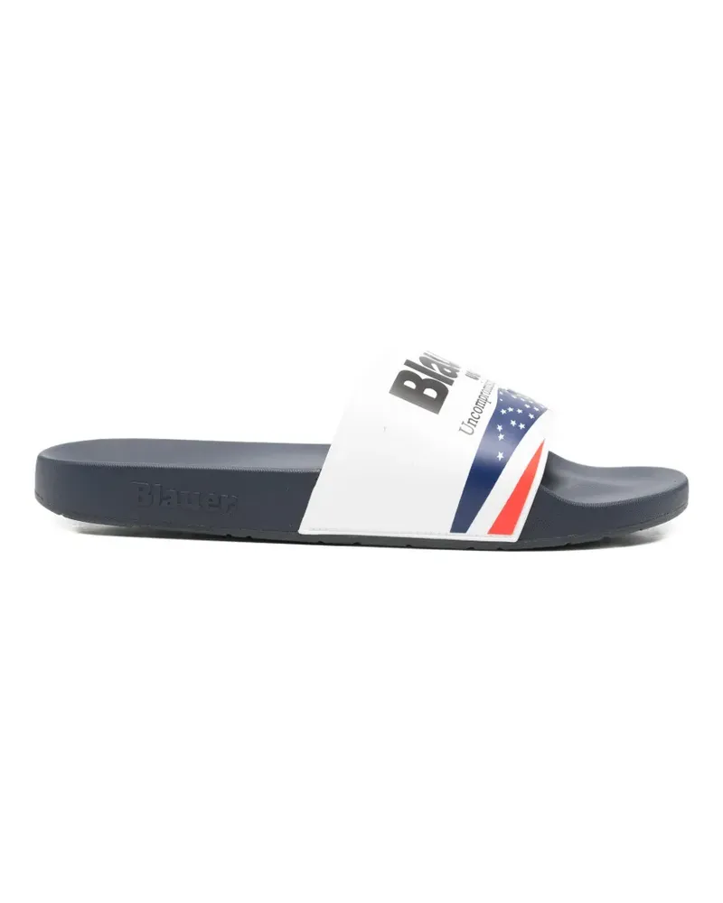 Blauer logo-print slides Blau