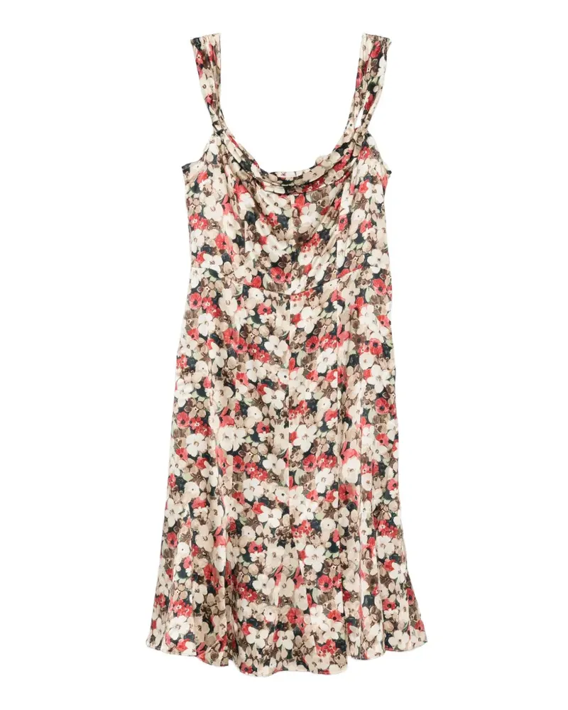 DÔEN Donielle Midikleid mit Blumenprint - Nude Nude