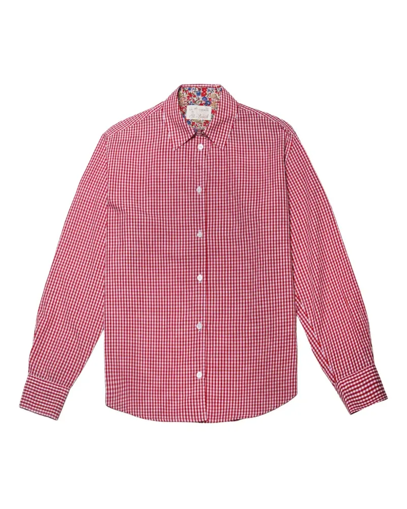 MC2 Saint Barth logo-embroidered gingham shirt - Rot Rot