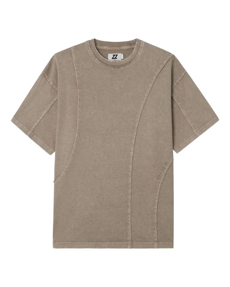Izzue T-Shirt mit Nahtdetail - Braun Braun