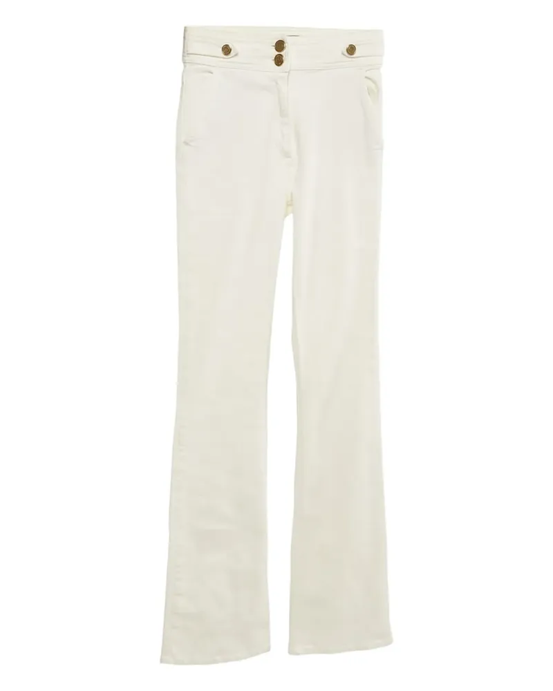 Elisabetta Franchi Jeans mit hohem Bund - Weiß Weiß