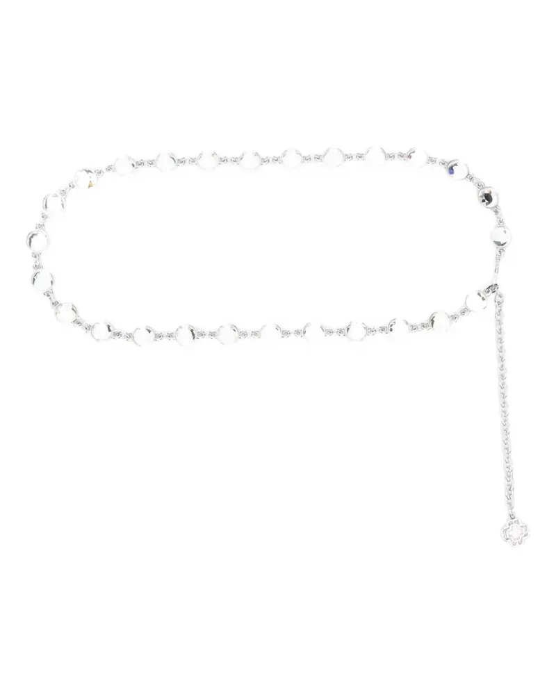 Maje Gürtel mit Kristallen - Silber Silber