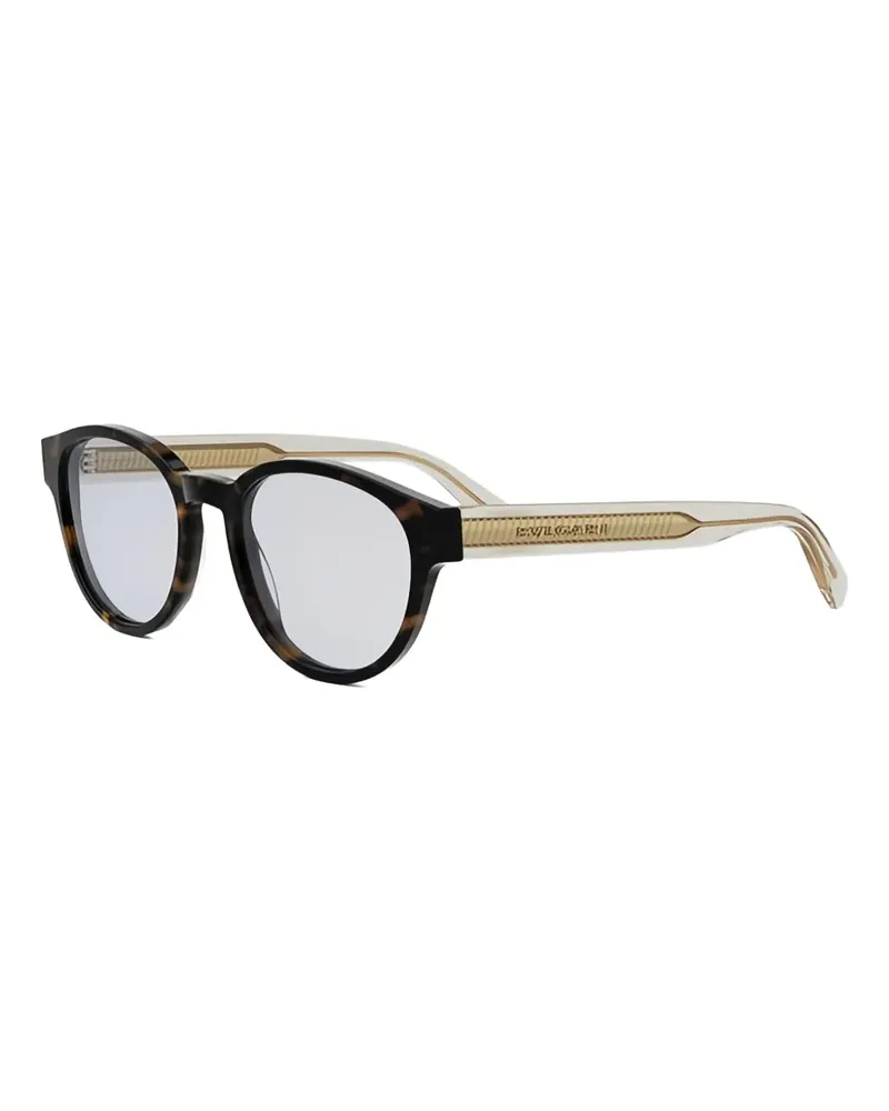 Bulgari Runde Brille in Schildpattoptik - Braun Braun