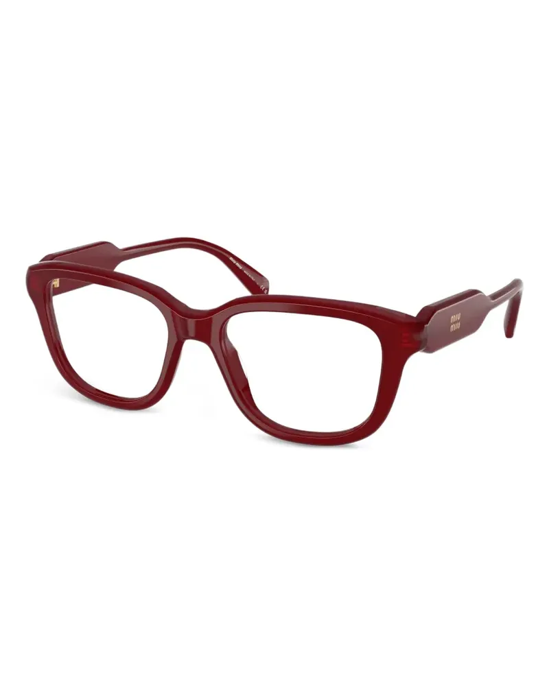 Miu Miu square-frame logo-detail glasses - Rot Rot