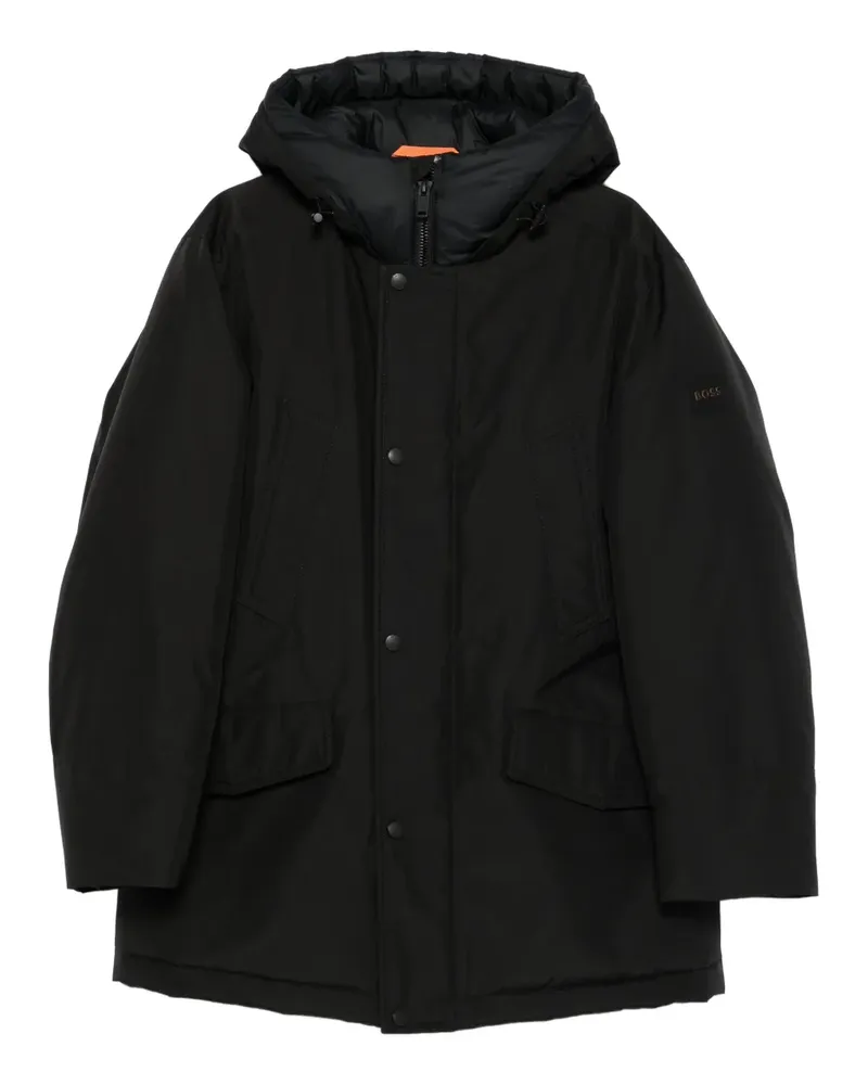 HUGO BOSS Gefütterte Kapuzenjacke - Schwarz Schwarz