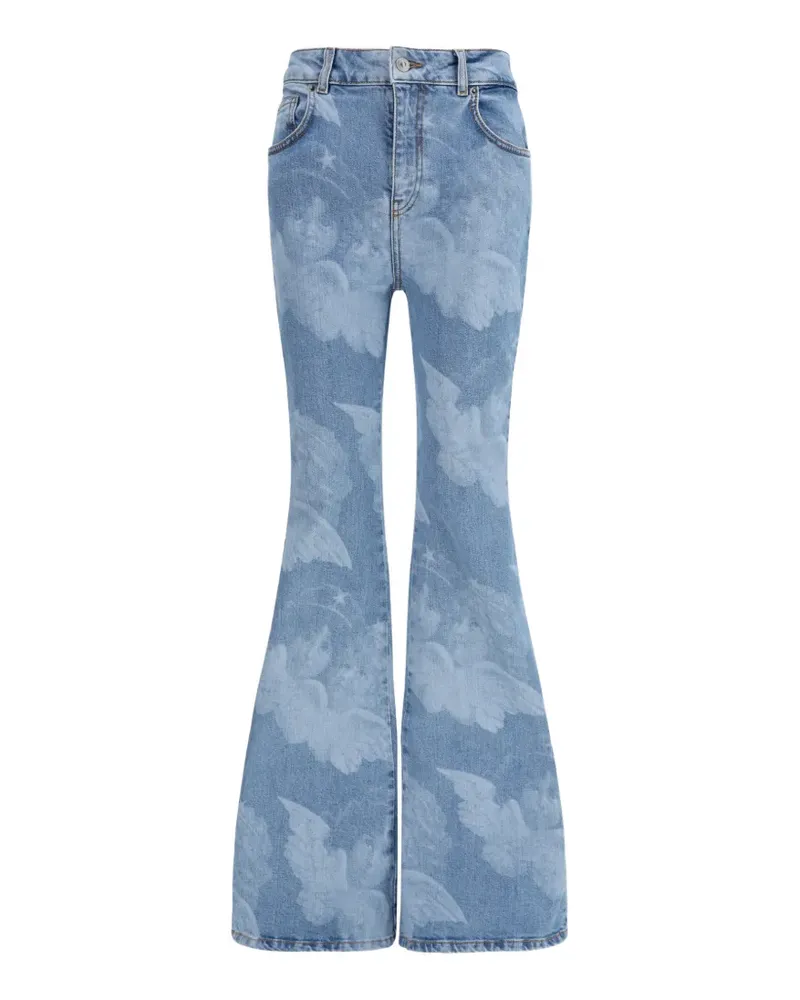 Fiorucci Angels-print flared jeans - Blau Blau